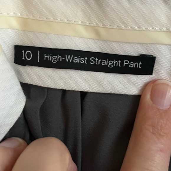 Talbots Wool Blend Metallic High Rise Straight Holiday Brown Office Pants Sz 10 - Picture 9 of 11